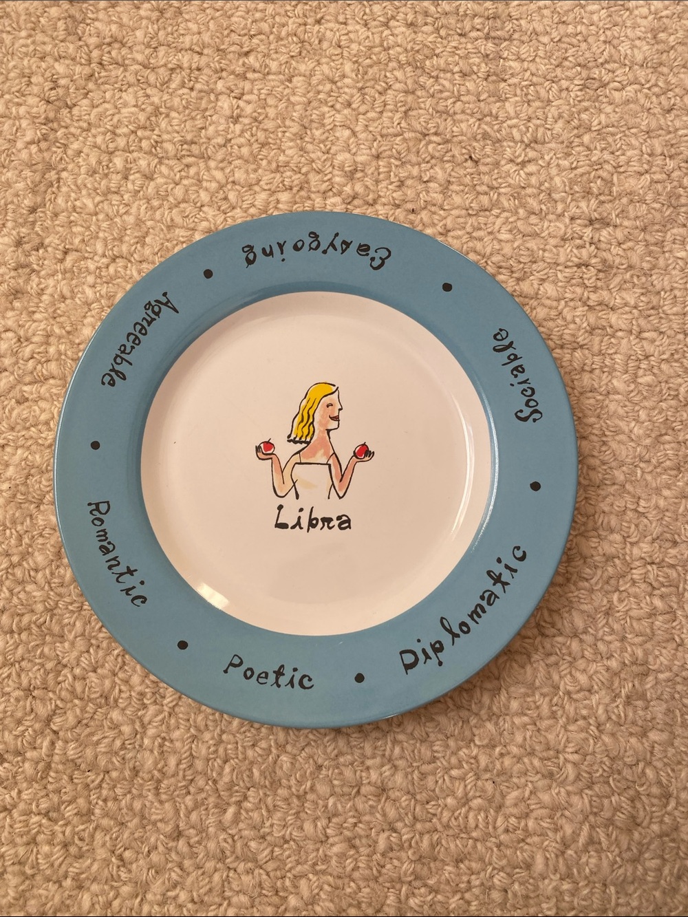 {Pottery Barn} What’s Your Sign Zodiac “Libra” Collector’s Plate